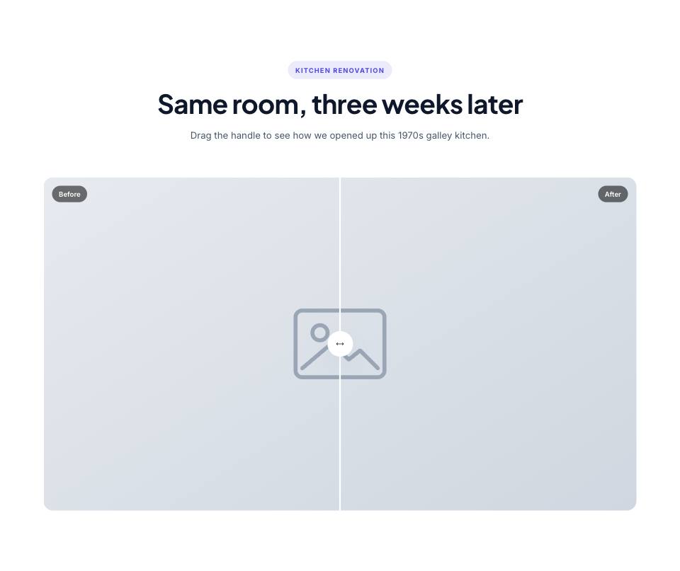 Example of the before-after section